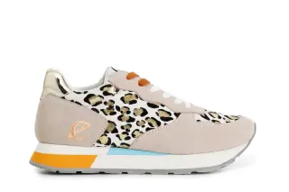 Sneakers in pelle scamosciata e cavallino deserto