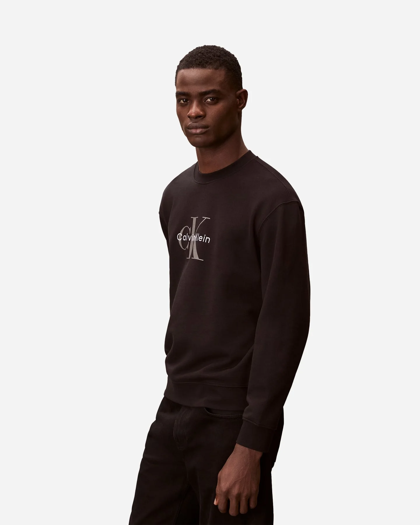 Felpa Calvin Klein Jeans Terry Monologo - Uomo - vista 3