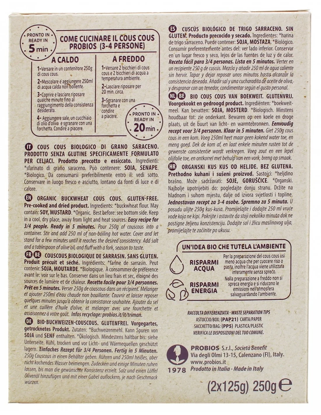 Cous di grano saraceno Probios - vista 2