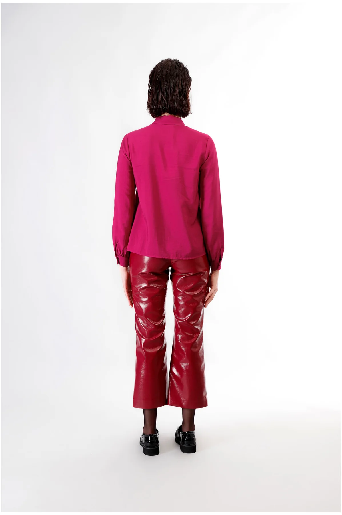 Camicia in Viscosa Magenta CafèNoir - vista 2