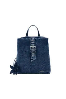 Desigual Zaino Donna Blu Logo