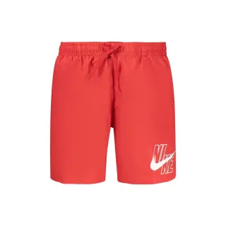 Nike Costume da Mare Uomo Rosso con Stampa Logo