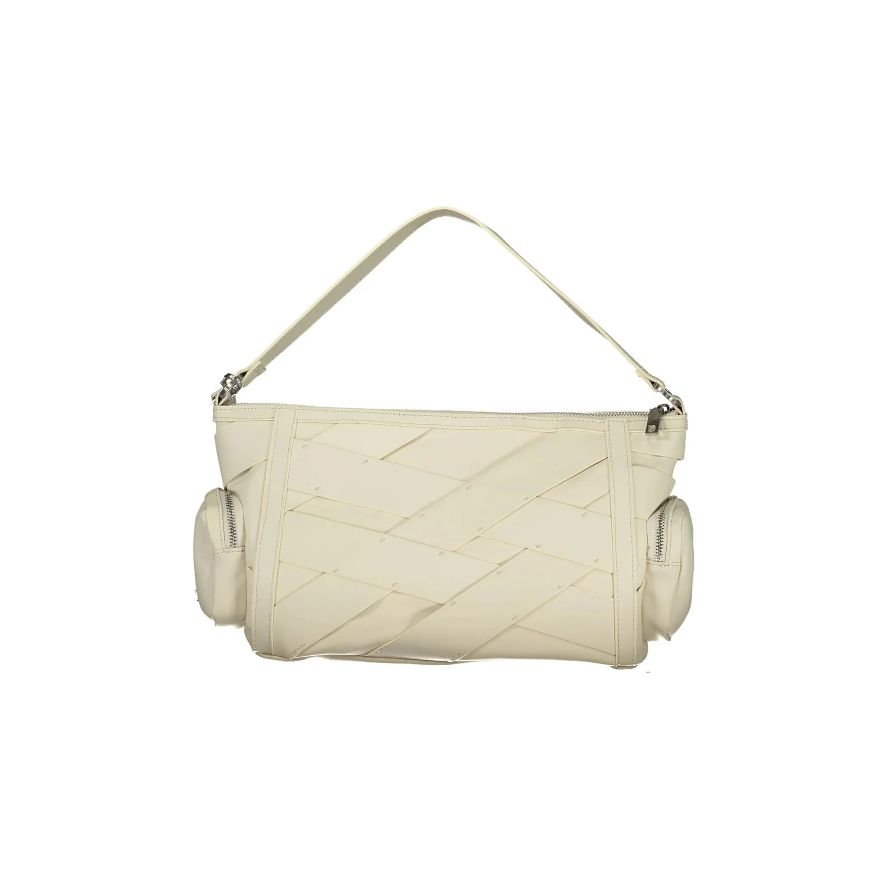 Desigual Borsa a Tracolla Donna Bianca Logo