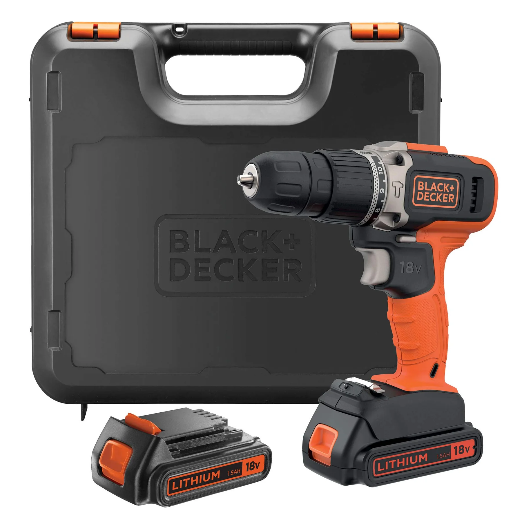 Black & Decker Trapano A Percussione A Batteria 18V BCD003C2K-QW