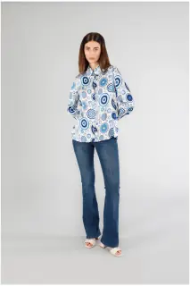 Camicia stampata bandana multiblu