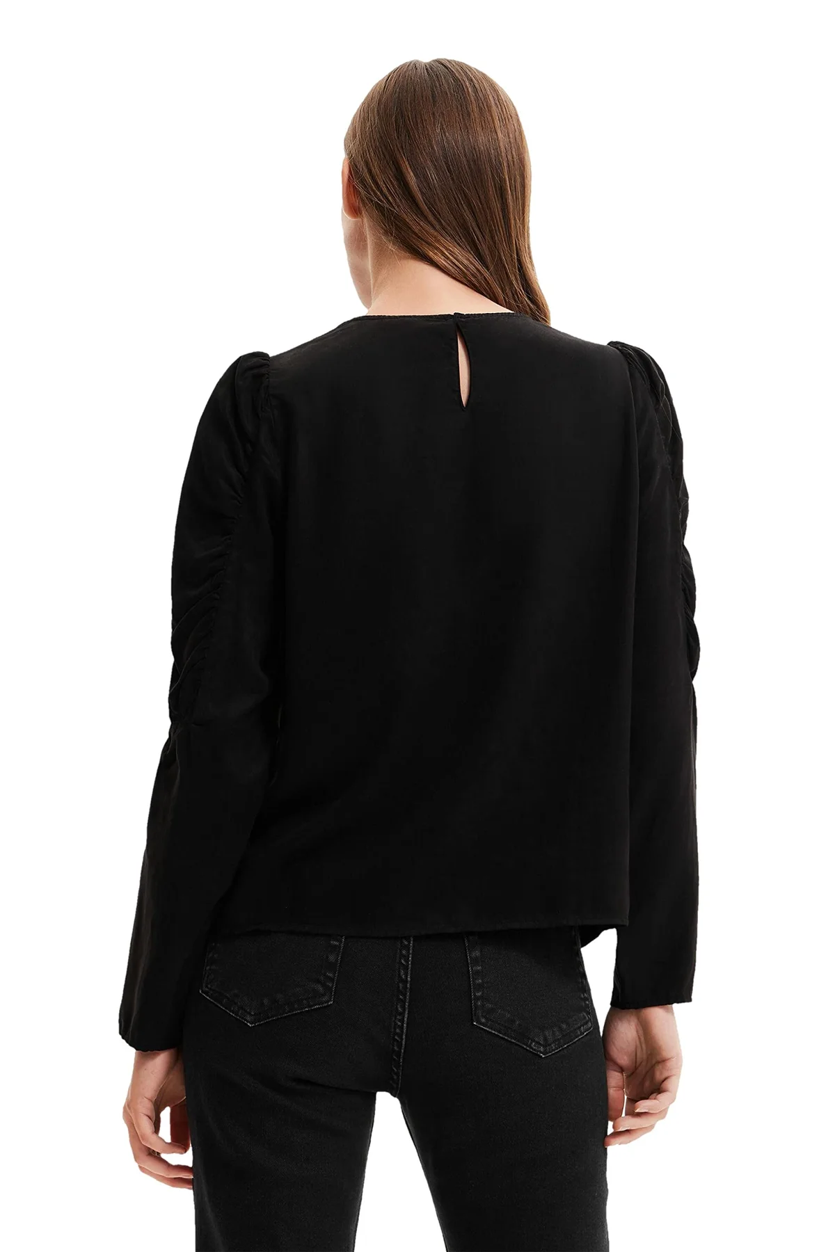 Desigual Camicia Maniche Lunghe Donna Dettagli a Contrasto - vista 3
