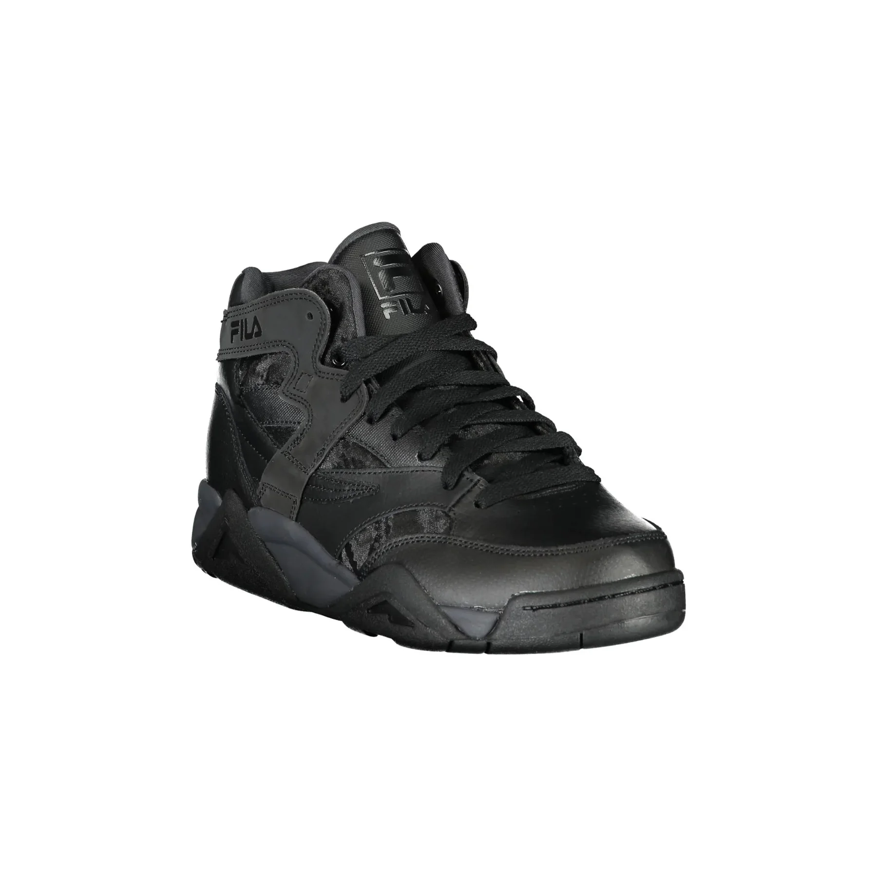 FILA Scarpe Sneakers Alte Uomo Nere con Lacci e Logo - vista 2
