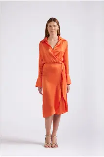 Abito portafoglio elegante arancio