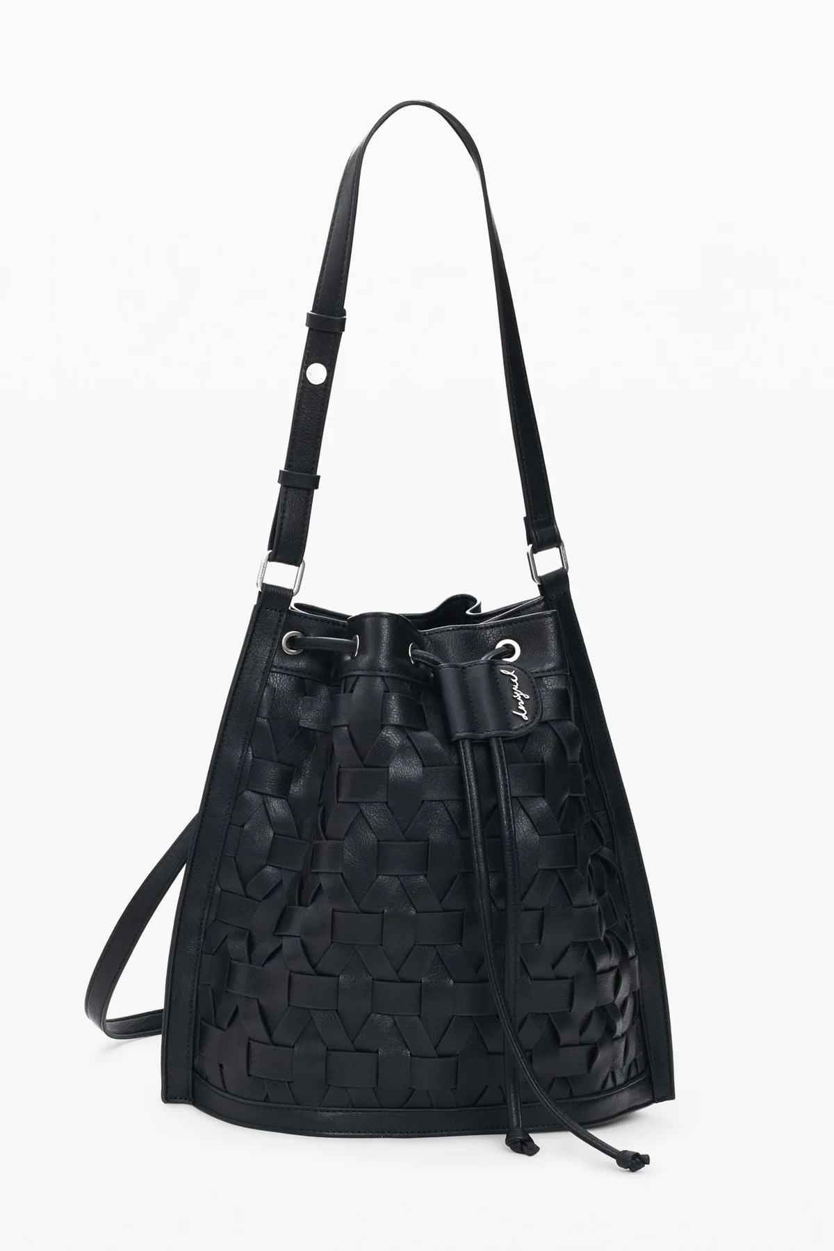 Desigual Borsa a Tracolla Zaino Donna Nero Logo - vista 2