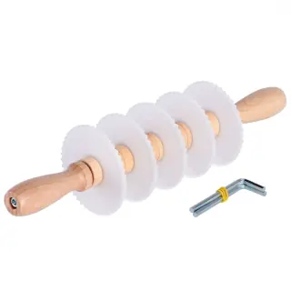Rullo taglia sfoglia professionale con 5 lame dentate