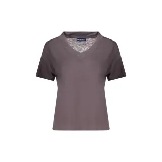 North Sails T-Shirt Maniche Corte Donna Grigia con Logo