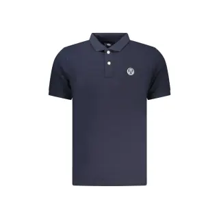 Polo Maniche Corte Uomo Blu con Logo