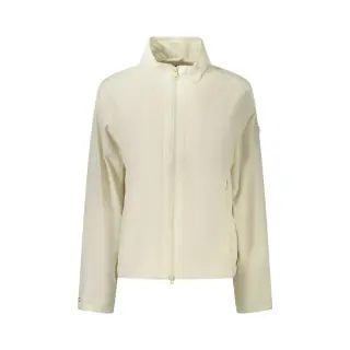 Giubbotto Maniche Lunghe Donna Bianco Logo