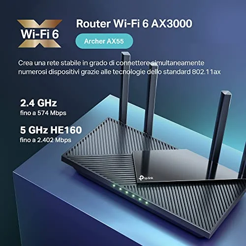 Router TP-Link Archer AX55 WiFi 6 Dual-Band - vista 7