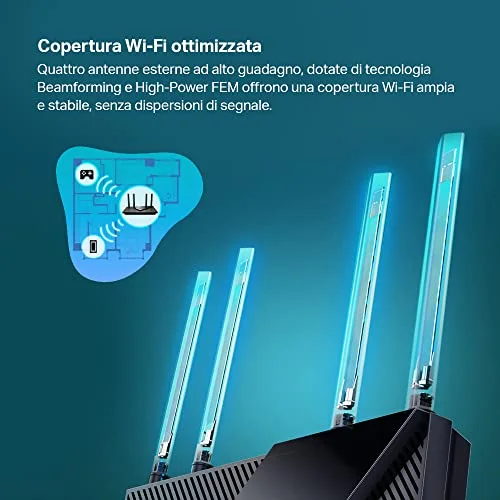 Router TP-Link Archer AX55 WiFi 6 Dual-Band - vista 8
